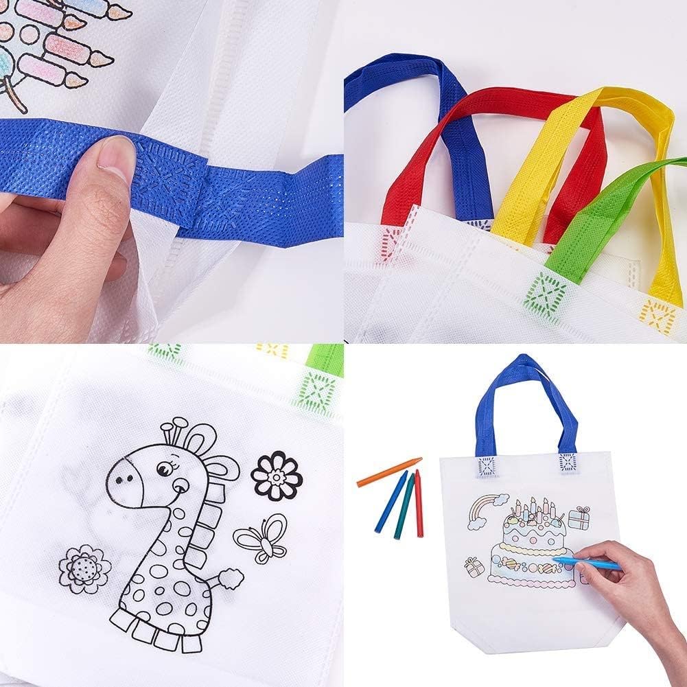 20509 DIY Coloring Bags/Party Return Gift For Kids/Party Favor/Candy Treat/Return Gift Goody Bag For Birthdays,Baby Shower,Kids Parties,DIY