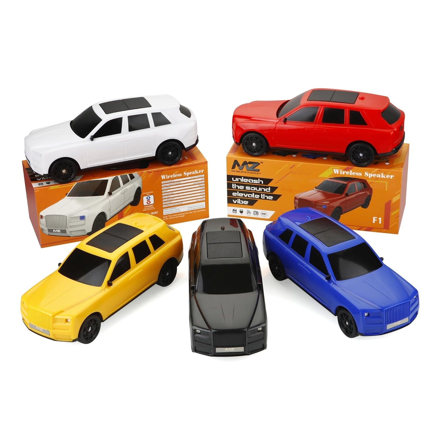 20468 Wireless Bluetooth Car Speaker – 2400mAh Battery, TF/USB/FM/TWS Support, 5.1 Stereo Sound – Portable Speaker for Car, Home, and Outdoor Use {Random Color}