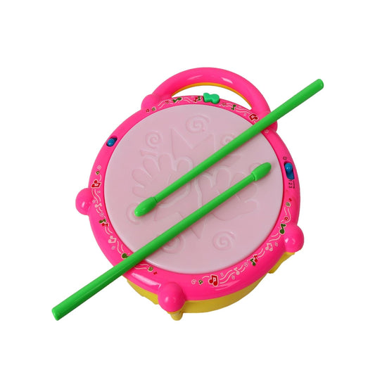 Ak-362 Flash Drum with 3D Multi Colour Light and Music for Kids