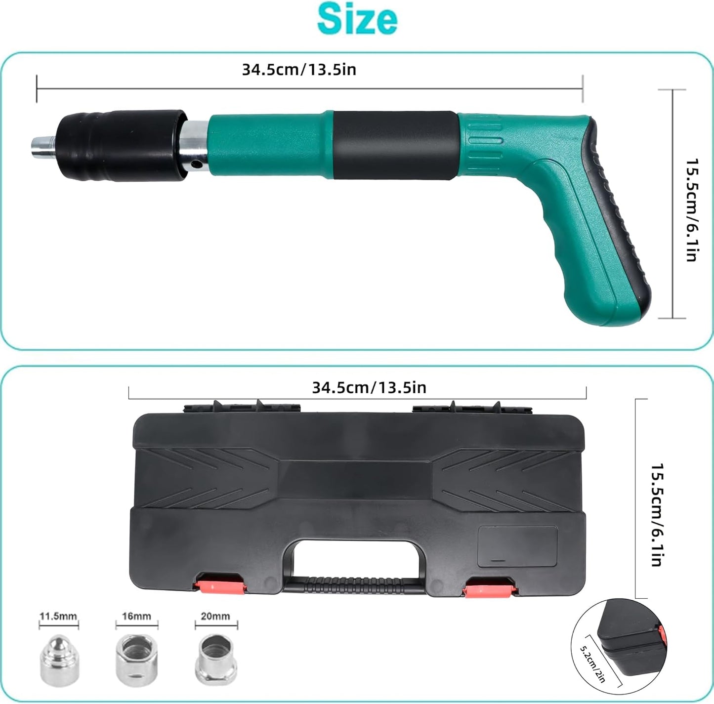 20794 Concrete Nail Gun Kit,5 Speed Adjustable Manual Nail Gun for Concrete, Nail Wall Shooting Machine Fastening Tool for Red Brick Walls, Concrete Walls, Household Decor