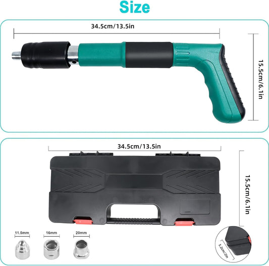20794 Concrete Nail Gun Kit,5 Speed Adjustable Manual Nail Gun for Concrete, Nail Wall Shooting Machine Fastening Tool for Red Brick Walls, Concrete Walls, Household Decor