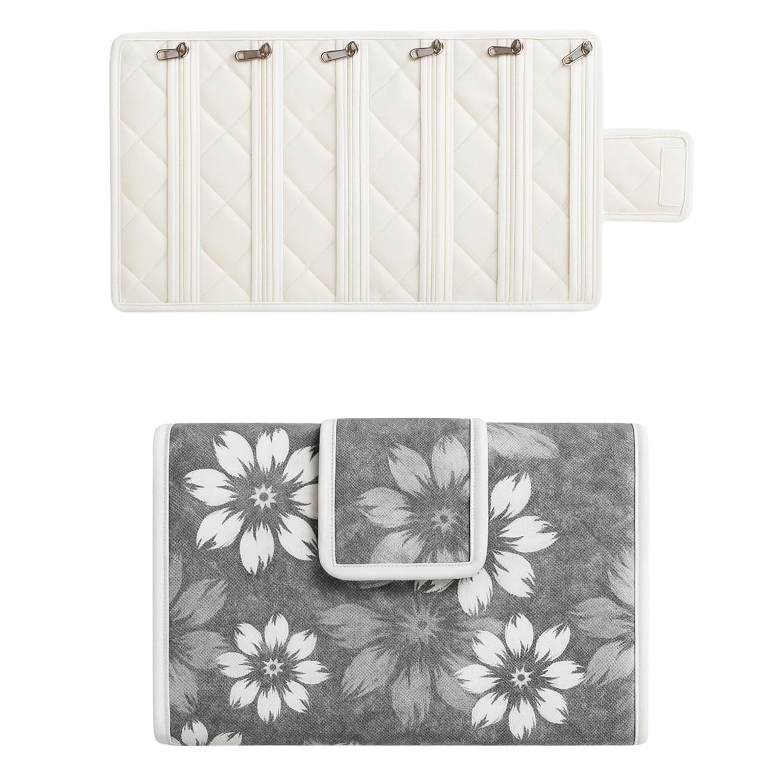 20373 Watch Organizer with 6 Zipper Compartments - Travel Organizer for Lipsticks & Accessories, Portable, Lightweight, Durable