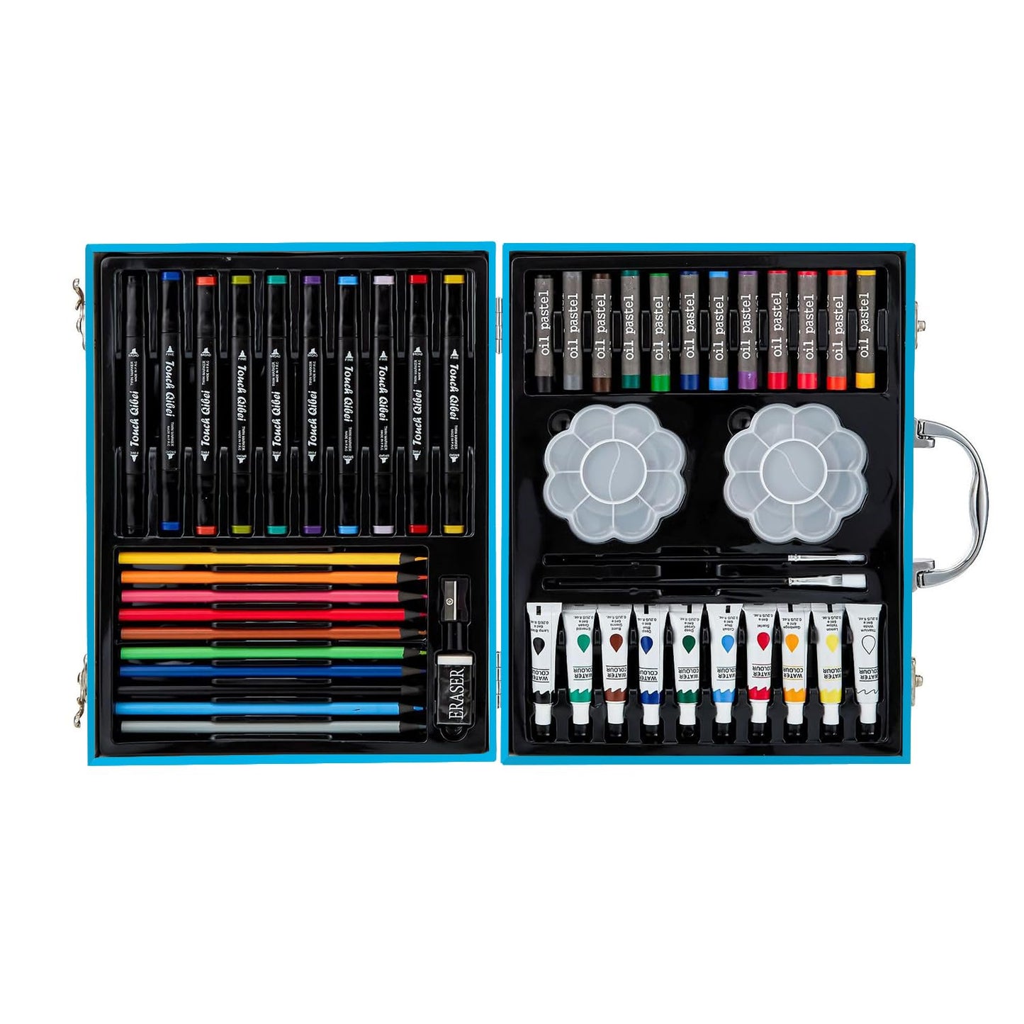 20475   53Pcs Astronaut Print Children Deluxe Art Drawing Set Art and Craftmini Suitcase, Drawing and Painting Set Best for Birthday Gift for Boys Girls Children