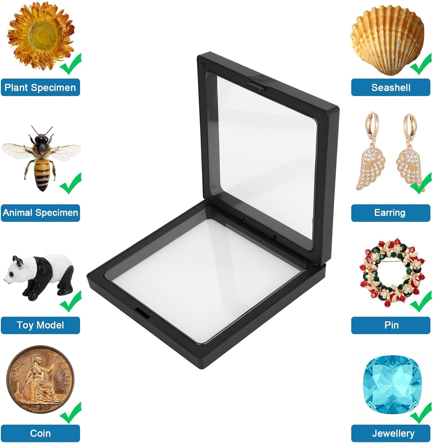 5285 Plastic Floating Case | Transparent PE Film Jewellery Storage Box {Multicolor}