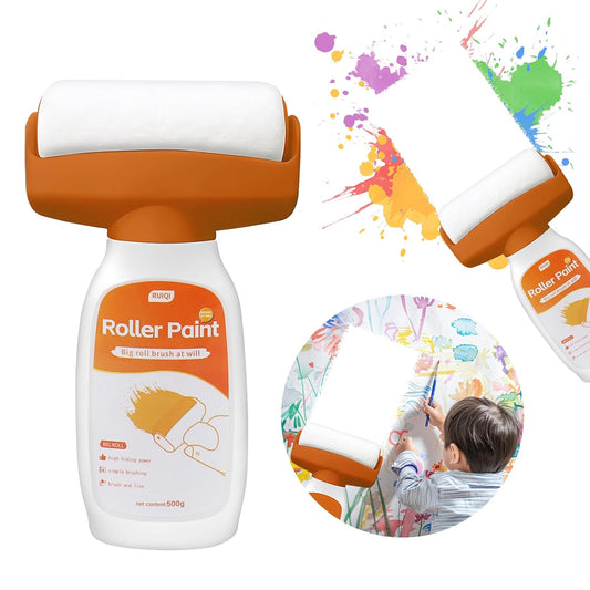 21160  Wall Repair Paint Roller – Multifunctional White Touch-Up Roller Brush for DIY Wall Repair, Crack & Stain Cover, Smooth Finish Latex Paint Applicator for Walls & Ceilings