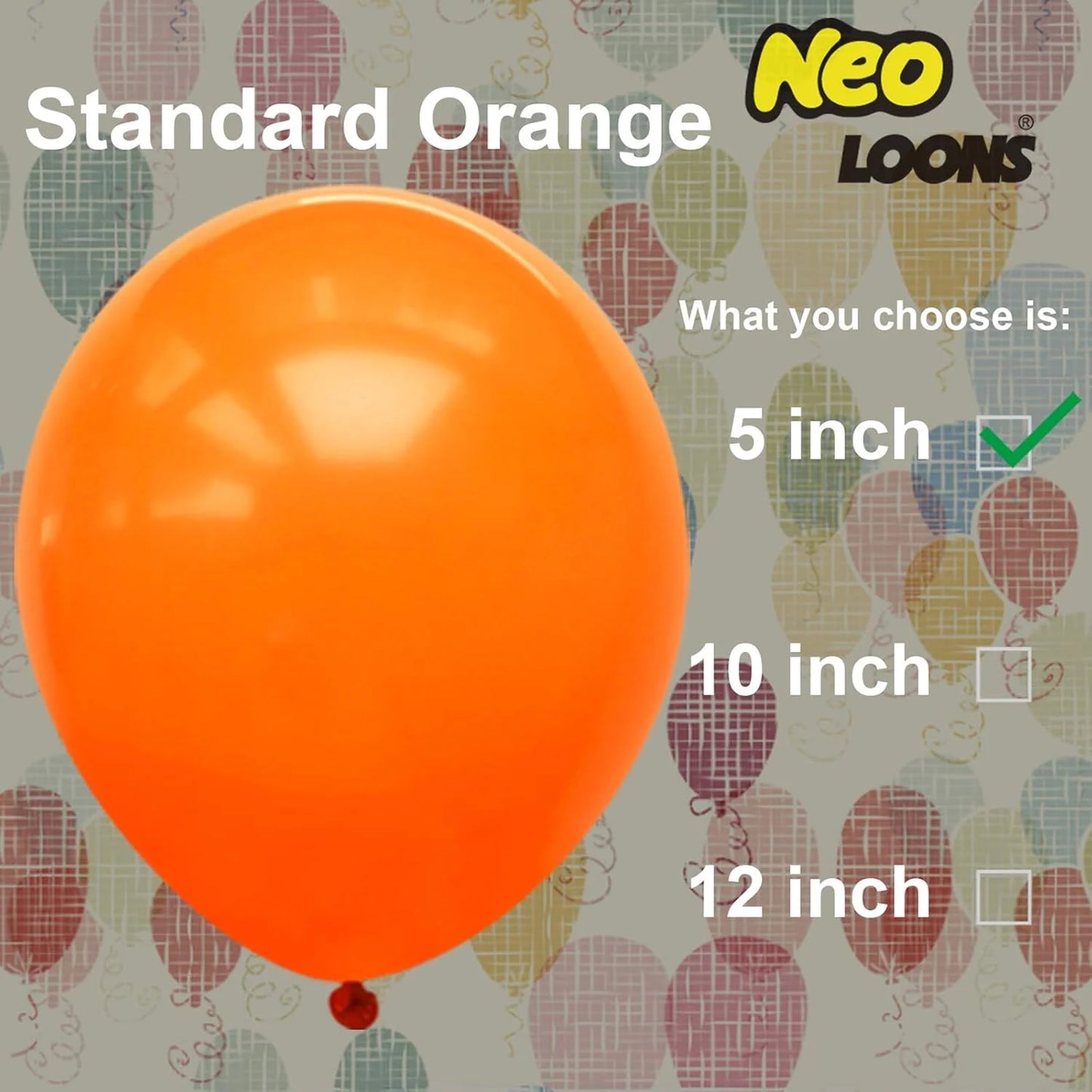 2085 (50 pcs) orange Metallic Ballons