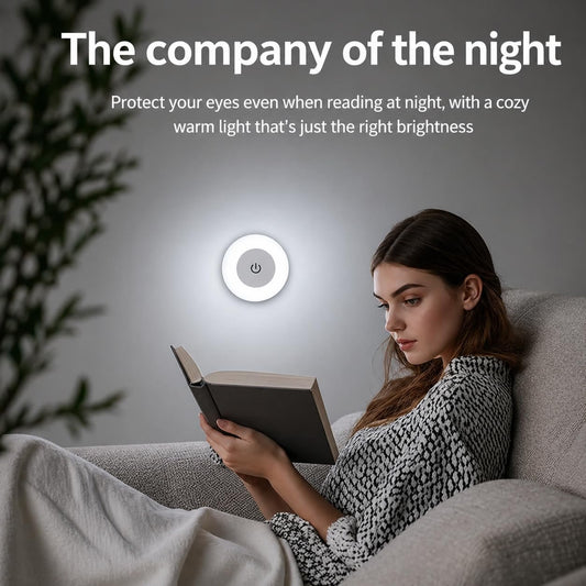 21190 Touch Control Wireless LED Night Light, USB Rechargeable Magnetic Stick-On Light with Adjustable Brightness for Closet, Wardrobe, Bedroom, Hallway & Stairs