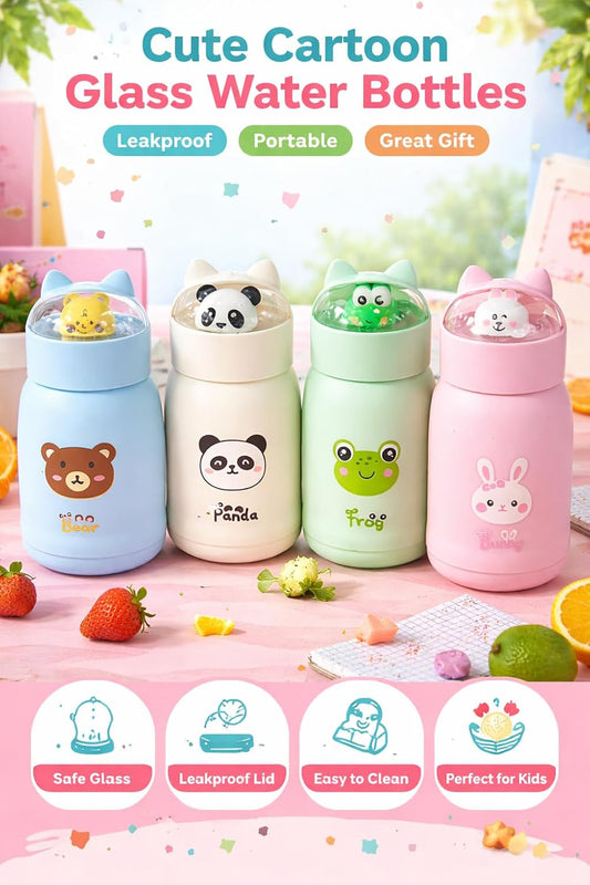 20952   500ml Reusable Glass Water Bottle | Double Wall Leakproof | Hot & Cold Drinks | Travel & Office Use |(Multicolor)