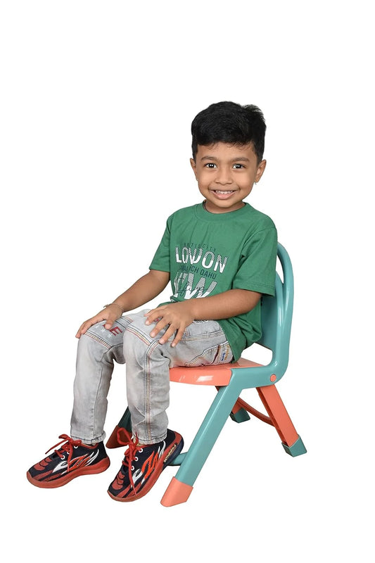 10226 Foldable Chair with Back Support Strong and Durable Plastic Chair for Kids