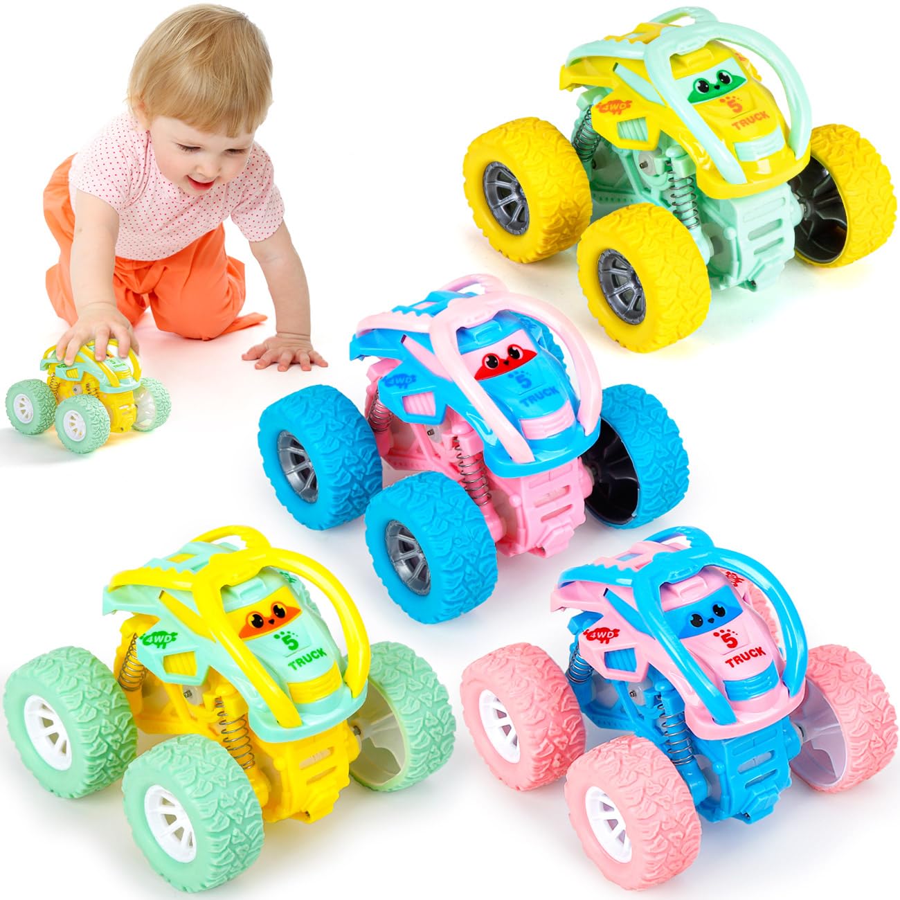 KT-0000 Vehicle Monster Trucks for Toddlers Toys {Multicolor}