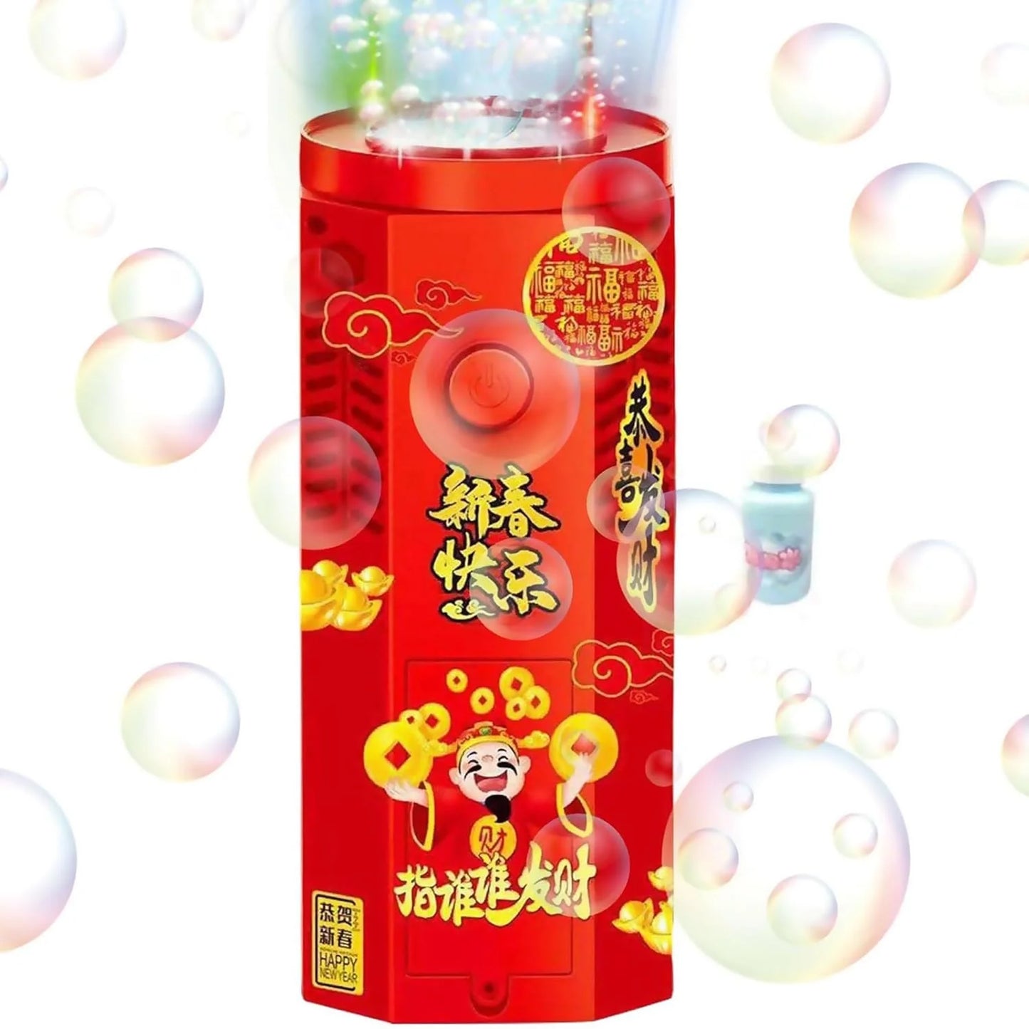10034 Party Bubble Machine,Portable Bubble Machine Electric Bubble Maker Toy with Light & Music