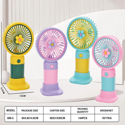 20091 Portable Mini Fan – Rechargeable Hand Fan, Handheld fan, Lightweight Design {Random Color}