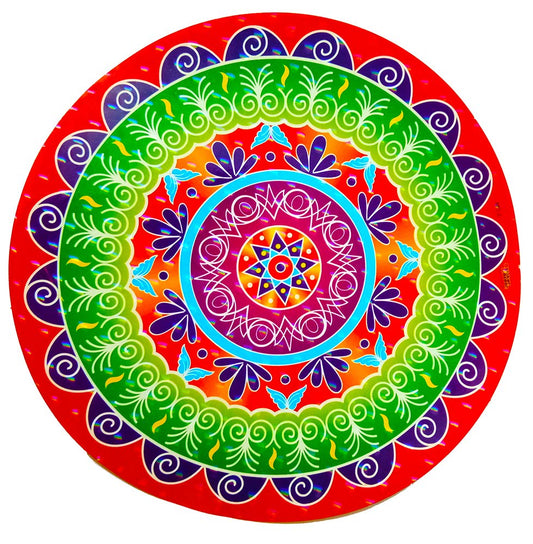 20424 { 5pcs } Multicolor Rangoli Floor Stickers Diwali Rangoli Stickers PVC Vinyl Wall Sticker Shubh Deepawali Sticker