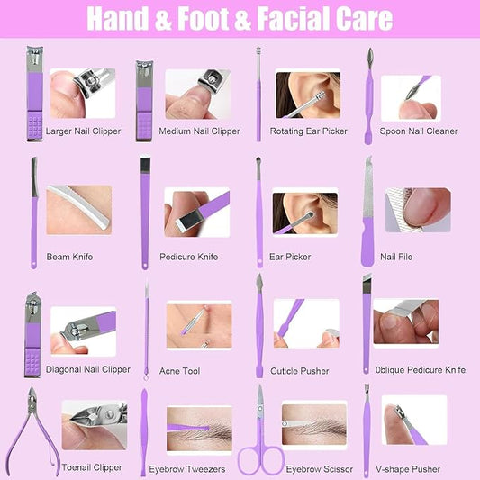 21074 16 In 1 Manicure Kit Professional Nail Kit For Pedicure & Manicure, Pedicure Tools With Toenail Clippers