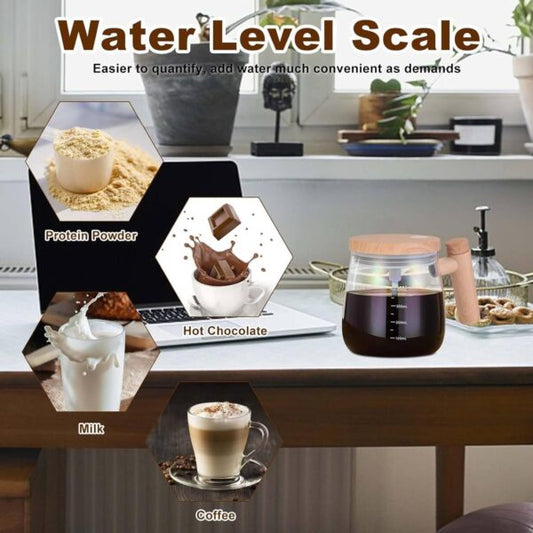 A-750 Glass 500 mL Self Stirring Coffee Mug-Electric High Speed Mixing Cup, For Home