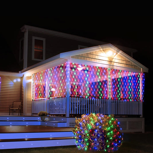 YGD-44  LED Net Mesh String Lights, 6.6Ft X 6.6Ft, 144 LEDs, 8 Modes Diwali Decor with Diwali Lights for Home Decoration! LED Diwali Light, LED Lights for Home Decoration (Multi Net Light)
