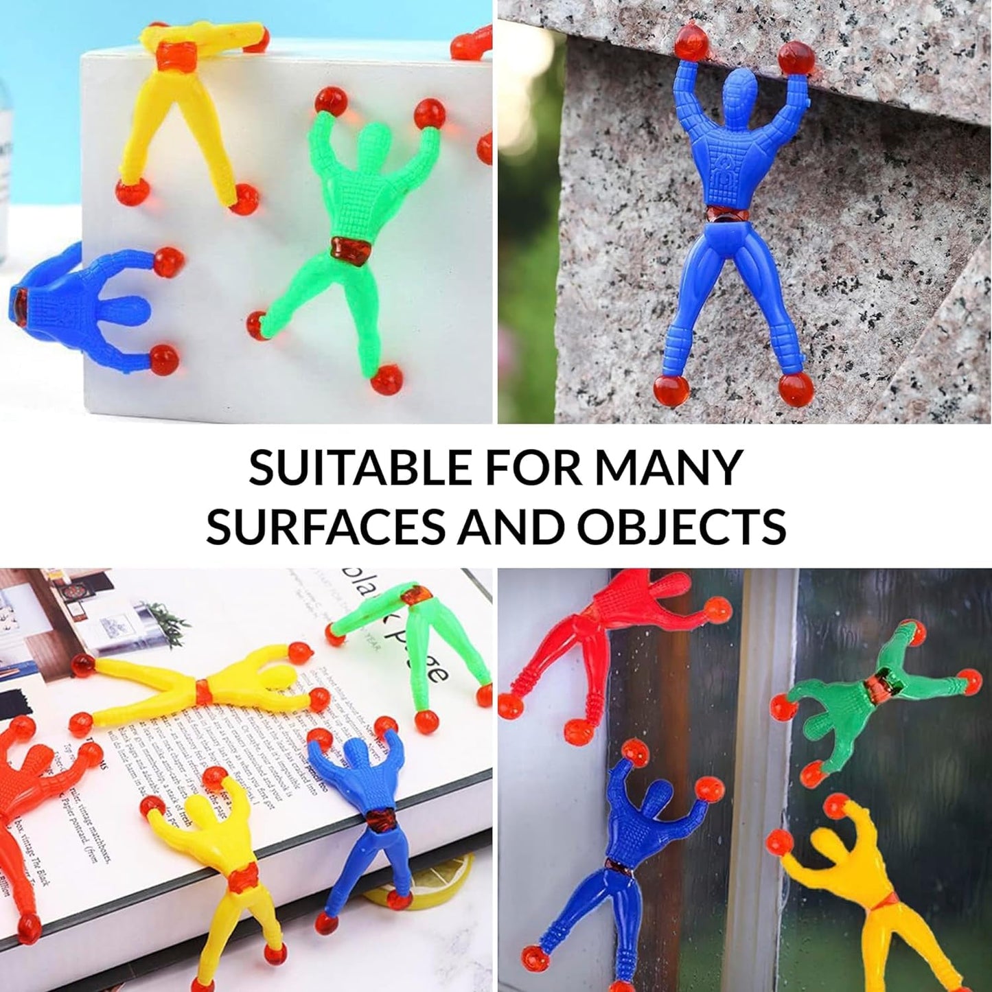 20493- 5 Pcs Sticky Wall Climbing Spiderman Rolling Men Tricky Toys for Party Favor Kids