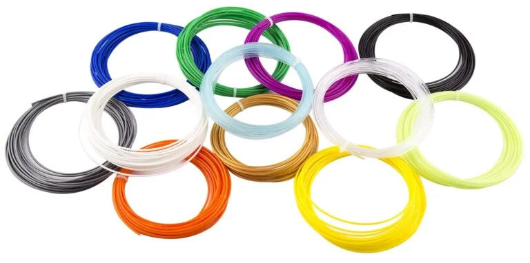 10323 Multicolored PLA Filament Refills-1.75mm Thick- 5 Meter Length of Each Color for 3D Pen & Printer (10 Pcs)