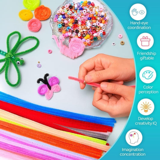 20681 {100 Pcs} Pipe Cleaners Craft,Chenille Stems for DIY Flowers, Limpia Pipas Fluffy Fuzzy Sticks for Gift Wrapping, Party Decorations