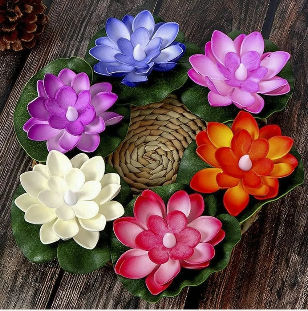 3015 (6 pcs) Smokeless Lotus Flowers Sensor Led Candles