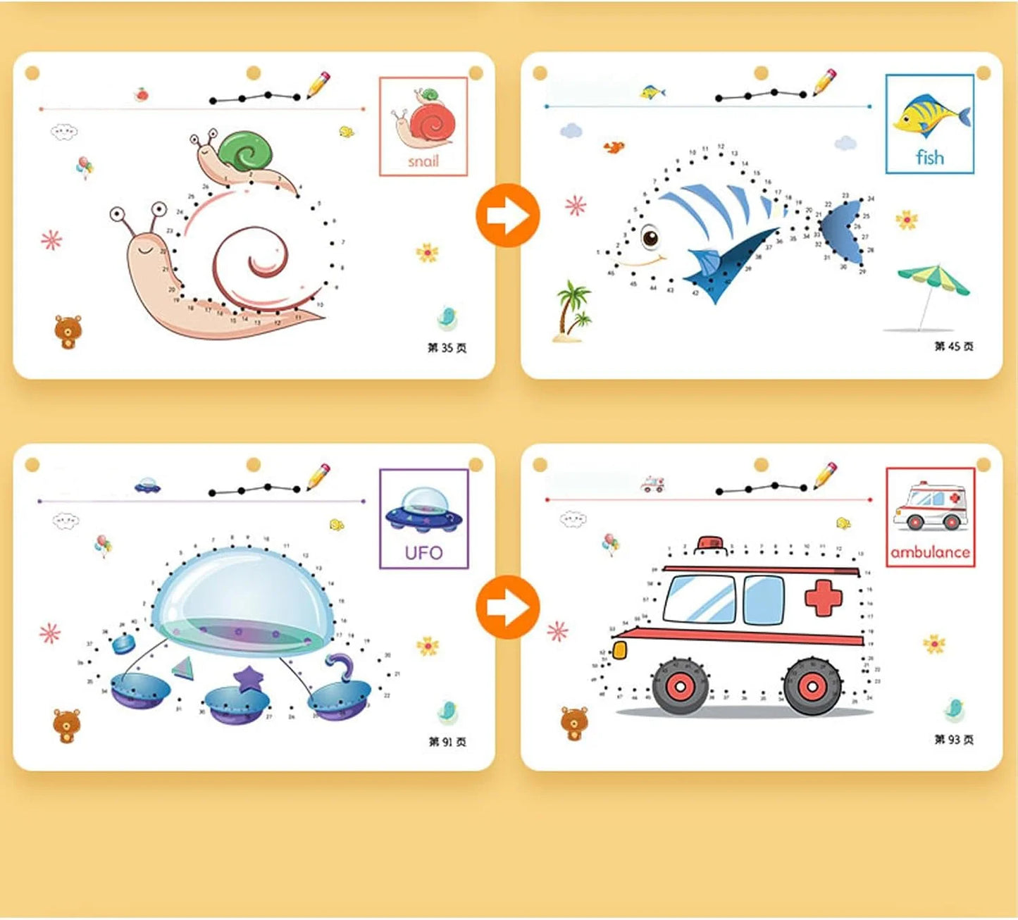 CK034 Magical Tracing Workbook Set, Hand Writing Pen Control Training Book for Learning to Write The Alphabets & Numbers, Preschool Educational Reusable Learning Book for Kids {32 Pages}