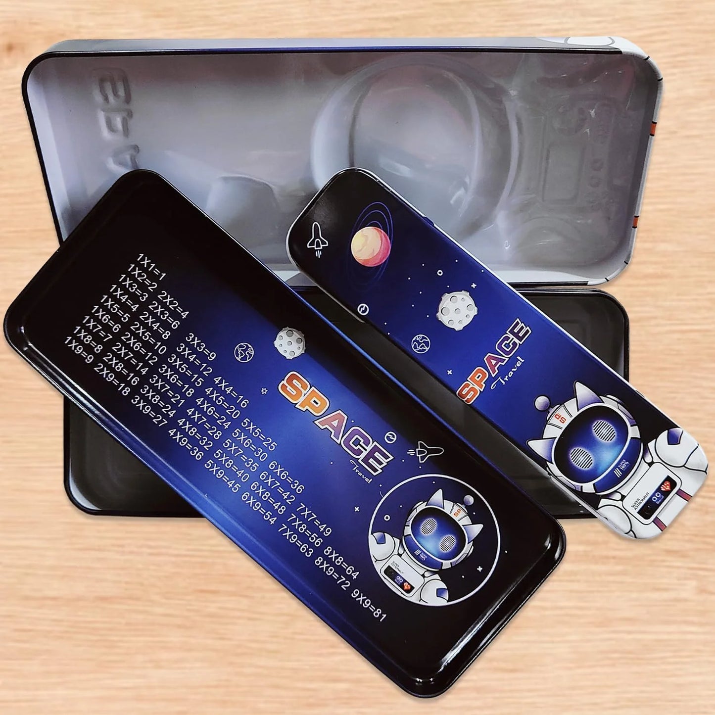 15094 Decoration Geometry Box for Boys, Girl, Kids Space Theme Compass Pencil Box | Space Theme Pencil Box for Kids