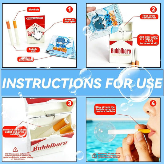 21188 Bubble Cigarette Toy Kit | Fake Cigarette Bubble Blower | Cigarette Box Bubble Maker | Funny Mini Bubble Puff Stick Toy | Soap Bubble Blowing Toy for Parties, Cosplay & Novelty Gifts