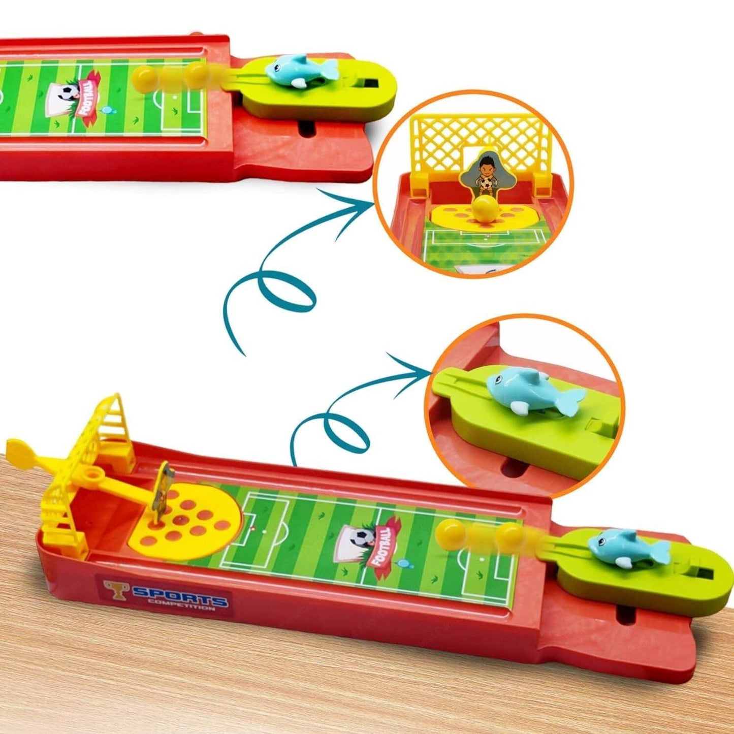 20446 Mini Table Top Finger Football Game for Kids-Desktop Game for Kids & Adults, Fun Indoor Finger Bowling Game for Boys& Girls