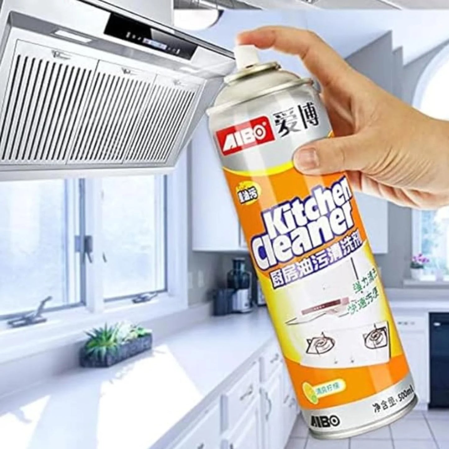 10414 Multipurpose Bubble Foam Cleaner Spray 500ml ,Kitchen Cleaner Spray ,Oil & Grease Remover