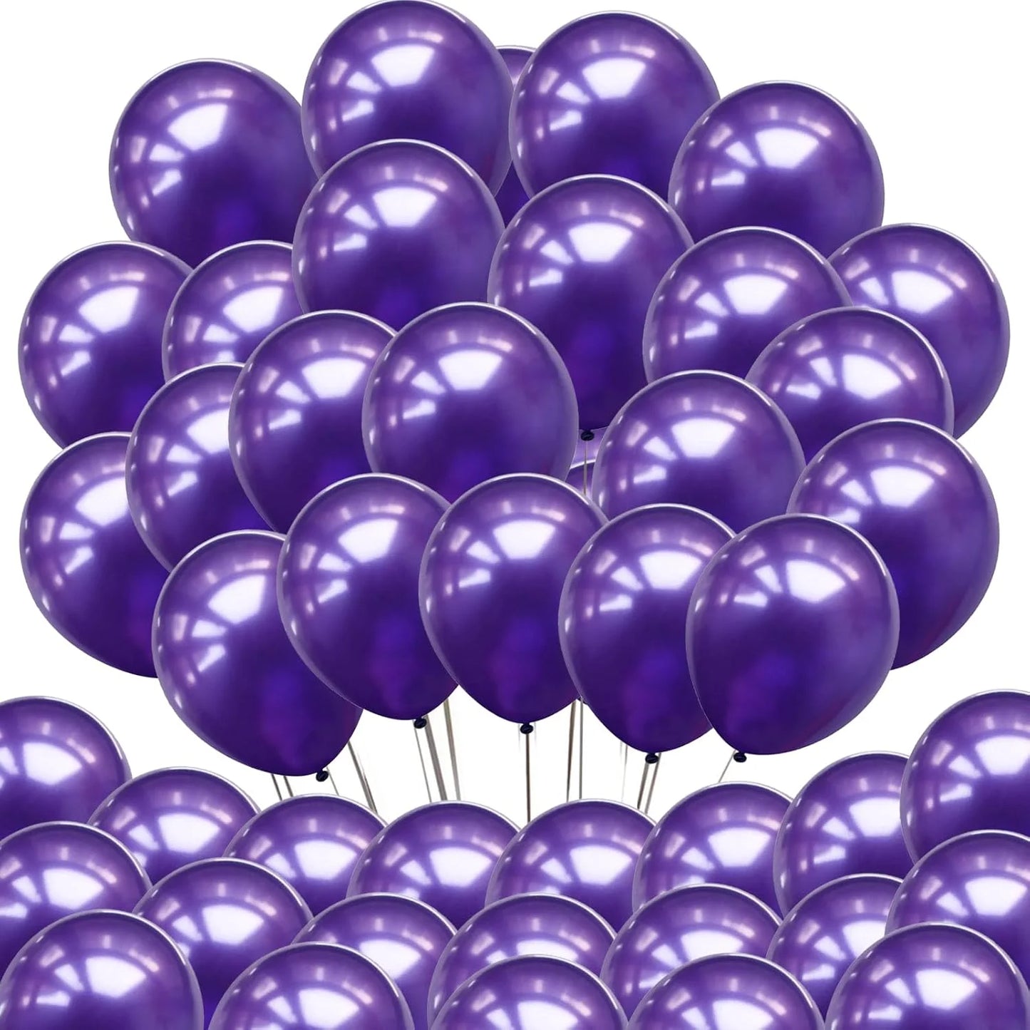 02034 (50 Pcs) Purple Metallic Balloons