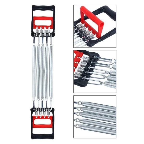 9014 Chest Expander Chest Workout Equipment Dual Use Adjustable 5 Spring Pull