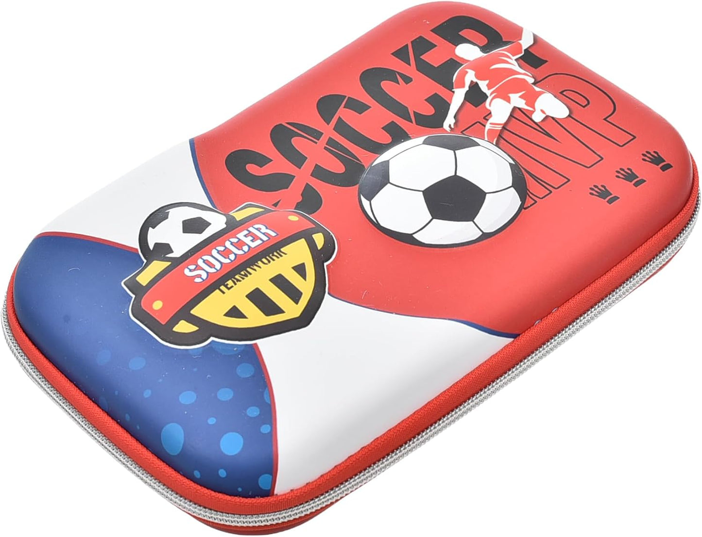 51098 Pencil Pouch for Kids Large Capacity Soccer Design Pencil Box Case for Boys {Random Design}