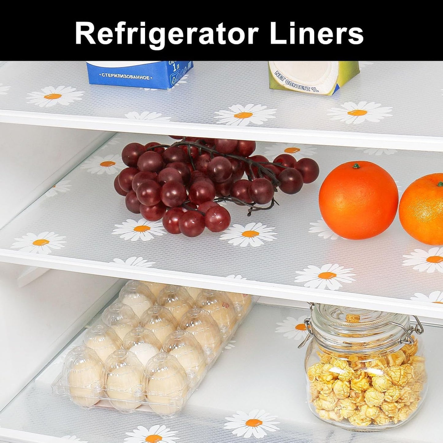 20557 Anti-Slip Drawer & Shelf Mat Roll | Non-Slip Kitchen Cabinet Liner | Waterproof, Washable, Multipurpose Fridge/Drawer/Closet Mat {Random Design}