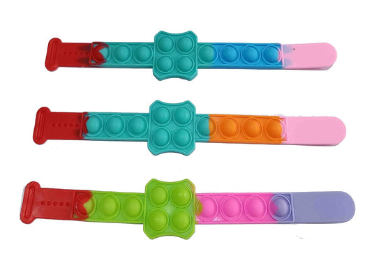 10807 Pop It Friendship Bands Wrist Bands Bracelets Rainbow Colour Random Design