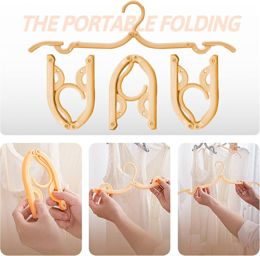 20570 Multifunctional Plastic Folding Clothes Rack Lightweight Durable Portable Save Space Protect Clothes Widely Application(Multicolor)