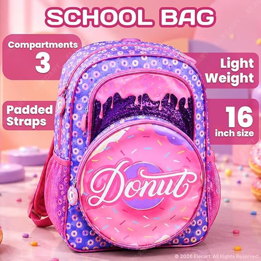 6160 School Backpack for Kids & Teen Girls | Lightweight Waterproof School Bag | Multi-Compartment Bookbag with Padded Straps & Side Pockets Size= 40*30*15