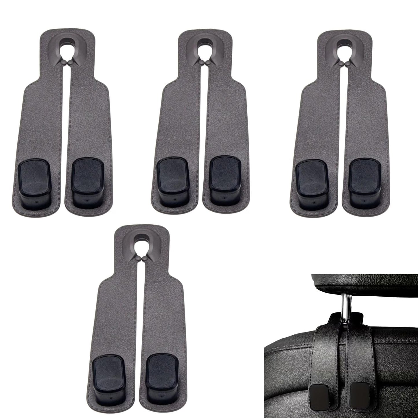 21206 Car Hooks with Phone Holder | Car Seat Hooks for Purses and Bags | Hangers for Handbags,