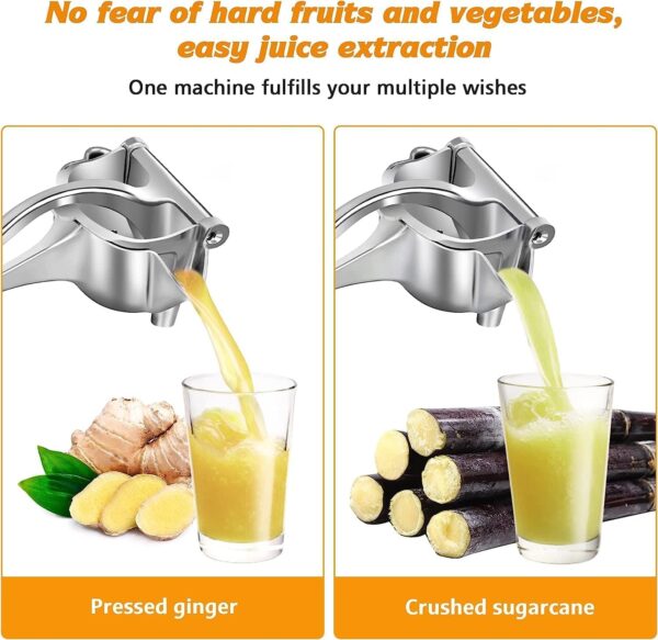 10388 Aluminum Hand Press Juicer Manual Citrus & Fruit Juicer for Kitchen Use Sturdy Metal Juicer for Home, Kitchen & Bar Easy-to Use Manual Machine (Silver)