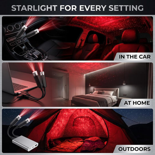 21311 Mini Led Projection Lamp Star Night, USB Car Roof Projector Night Light, Mini Led Projection Lamp Star Night(Red Light)