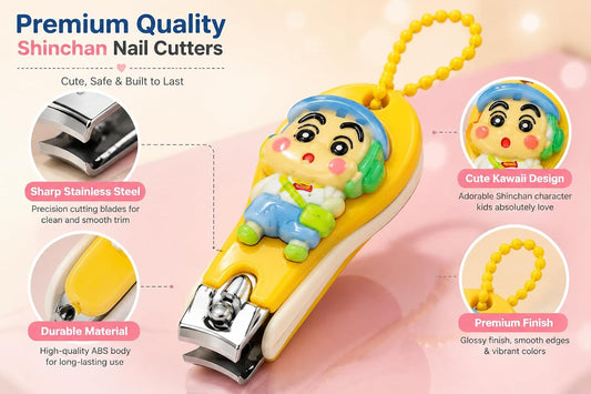 20950 Shinchain Nail Cutter for Kids – Random Cute Cartoon Mini Nail Clippers, Portable Stainless Steel Nail Cutter for kids