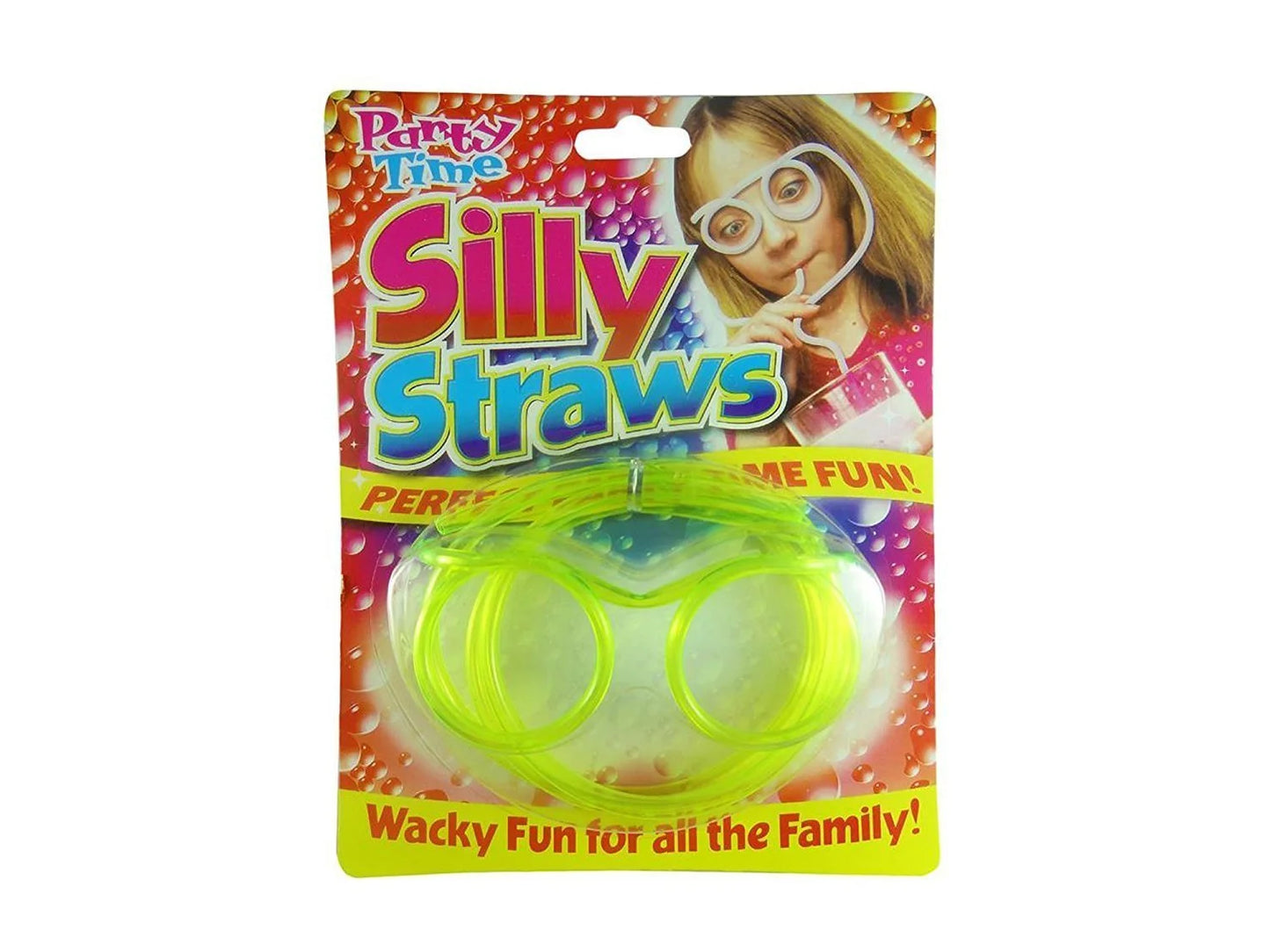 10515 Funny Crazy Goggle Shape Drinking Eye Glasses Silly Straws for Kids {Multicolor}