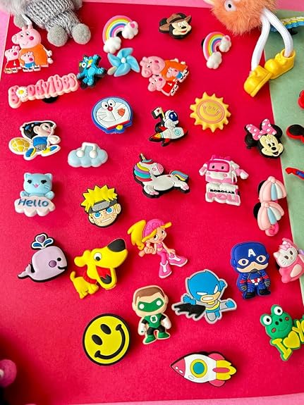 211783 Cute Cartoon 3D Decorative Charms & Stickers – Assorted Designs for Bags, Stationery & Accessories