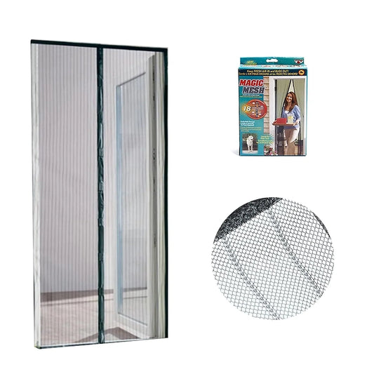 8006 Magic Mesh Magnetic Mosquito Screen Door Net Curtain (205×100 CM)