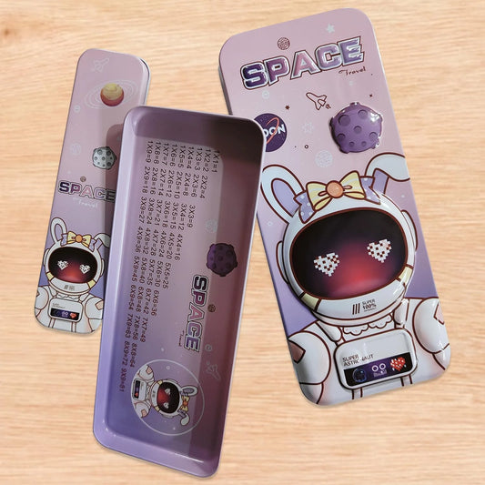 15094 Decoration Geometry Box for Boys, Girl, Kids Space Theme Compass Pencil Box | Space Theme Pencil Box for Kids