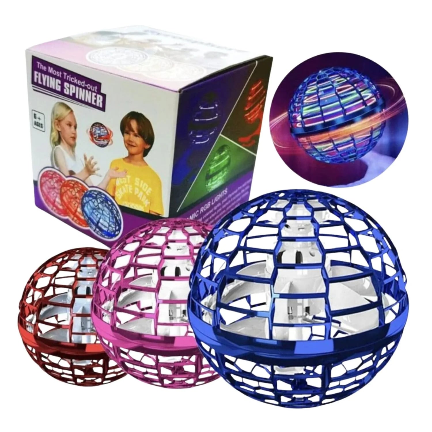 10099 Flying Ball Boomerang Flyorb Magic Balls USB Rechargeable Lights 360° Rotating…