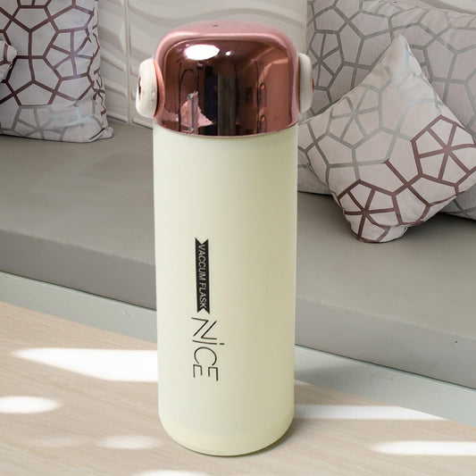 11178 Water Bottles 350Ml With Inner Glass And Outer Plastic Layer Leak Proof, Air Tight Water Bottle For School, Office Random Color