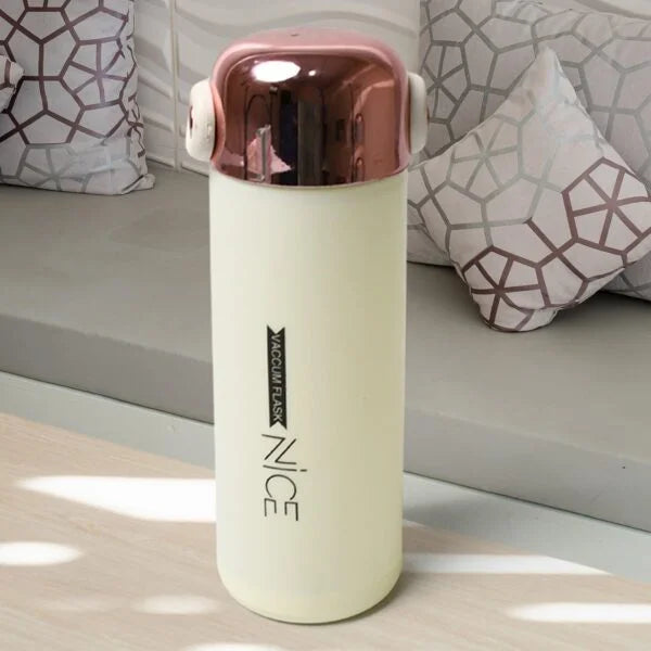 11178 Water Bottles 350Ml With Inner Glass And Outer Plastic Layer Leak Proof, Air Tight Water Bottle For School, Office Random Color