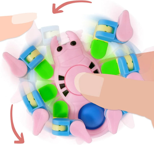 10324 (6 pcs) Fidget Spinners, Transformable Chain Spider Fingertip Toy, Gyro Fidget Sensory Toys, Stress Relief Fidget Toy for Kids Adult