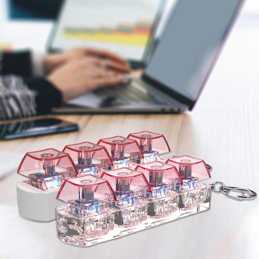 20559   4-Key Keyboard Clicks Toy Keycap Tester with LED Lights Keyboard Clicks for Stress Relief and Focusing {Multicolor}