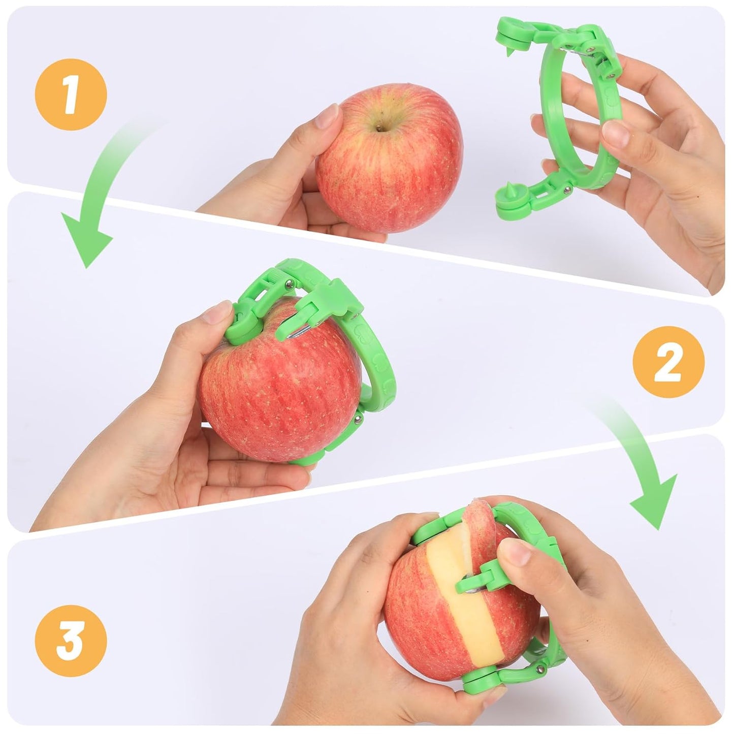 20528 Handheld Apple Peeler for Apple Pear Manual Rotating Apple Pear Peeler Zester Kitchen Gadget Apple Peeling Hand Rotation Fruit Spiralizer Peeler Machine Gift Ideas